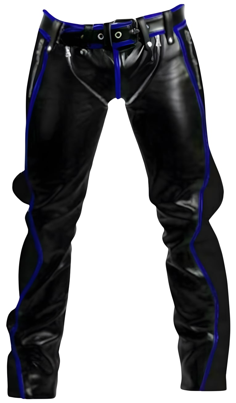 Leather BDSM Pants with Zipper Front Closure