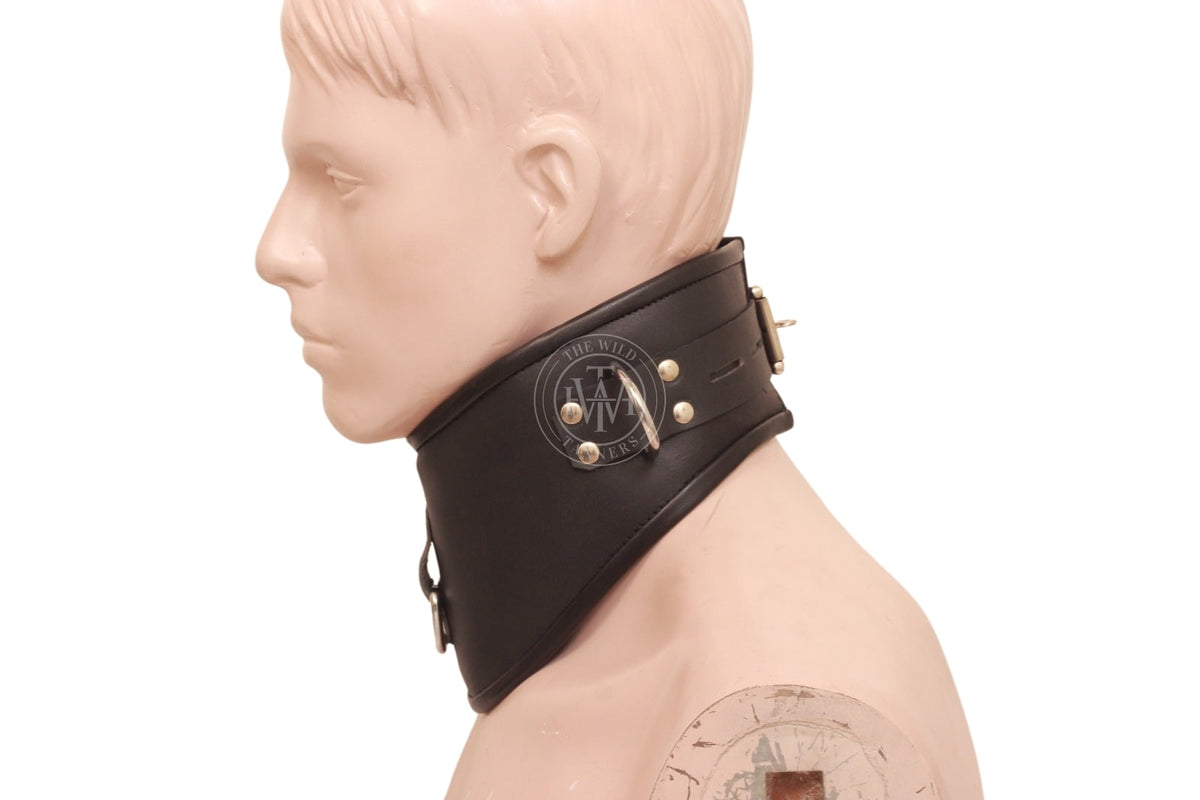 Genuine Leather Bondage Posture Collar, view 3