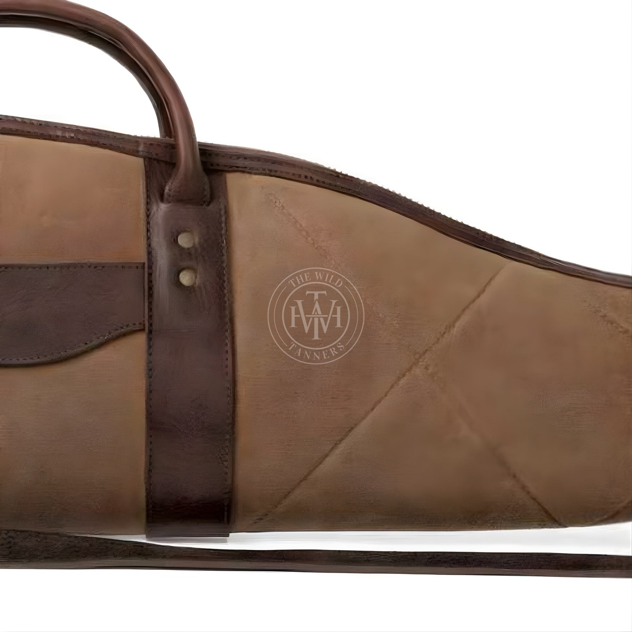 Tan and Brown Leather Waxed Canvas Rifle Case