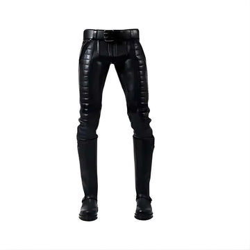Quilted leather biker pants, BLUF style