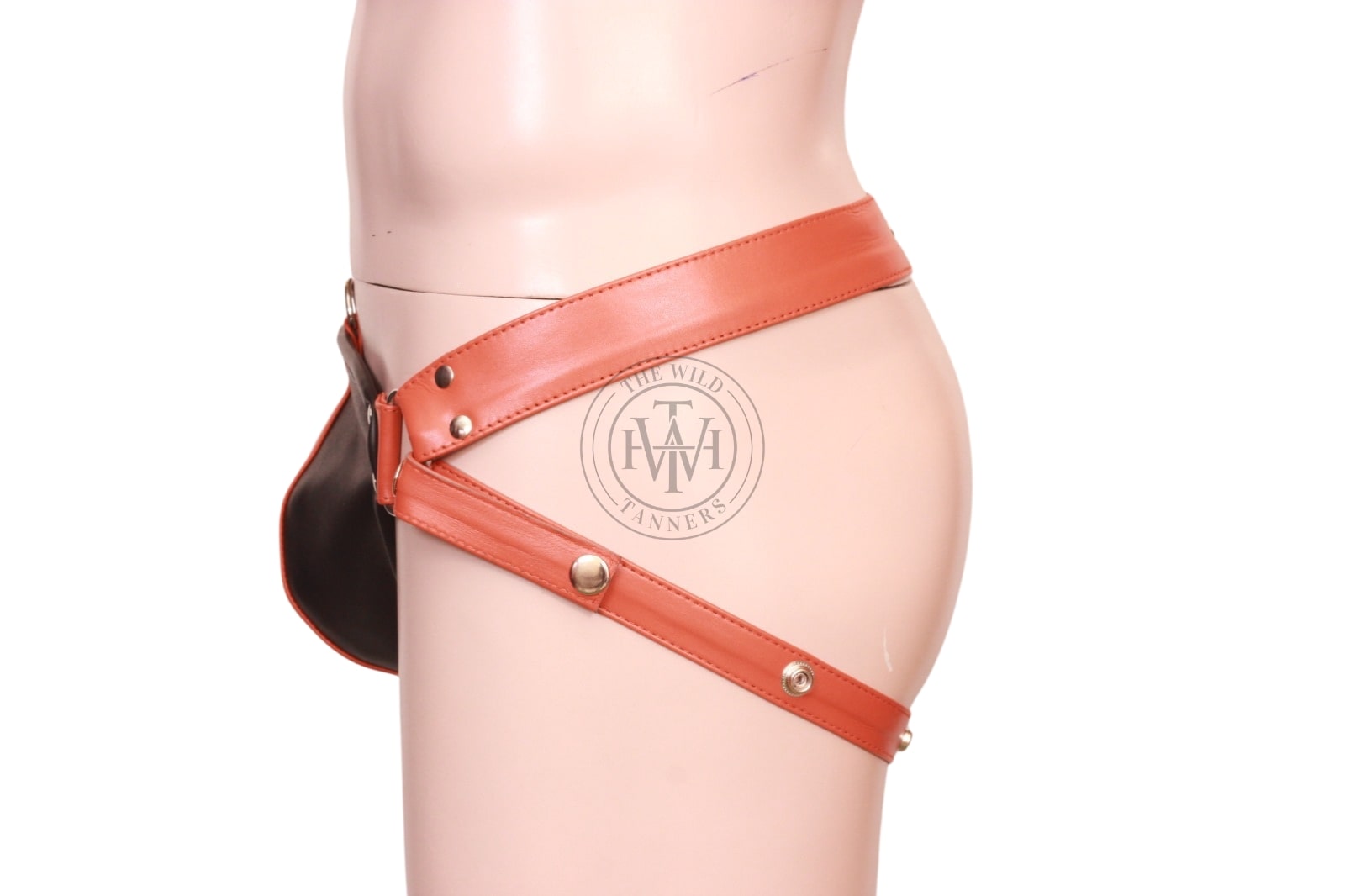 Premium Leather Jock Strap, jock strap with harness, bdsm body harness