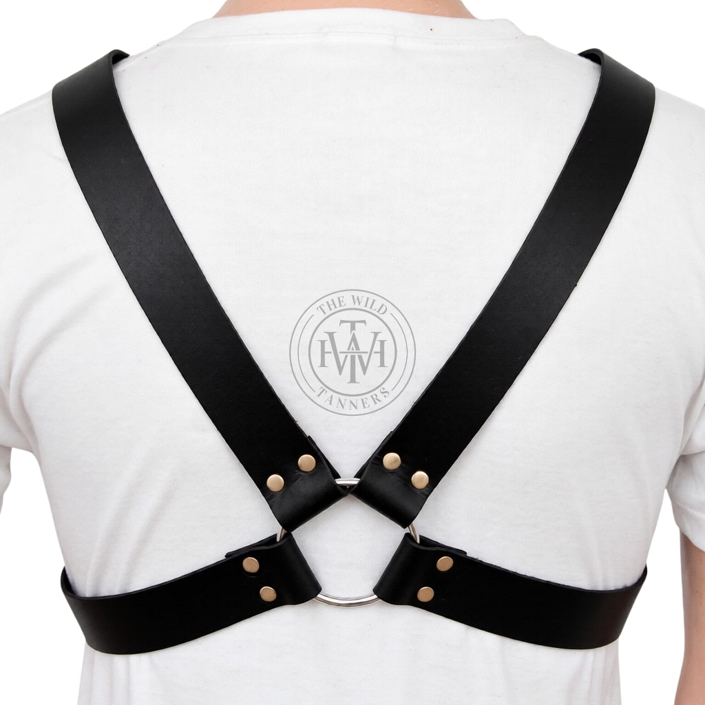 Mens Leather Bulldog Harness, view 4