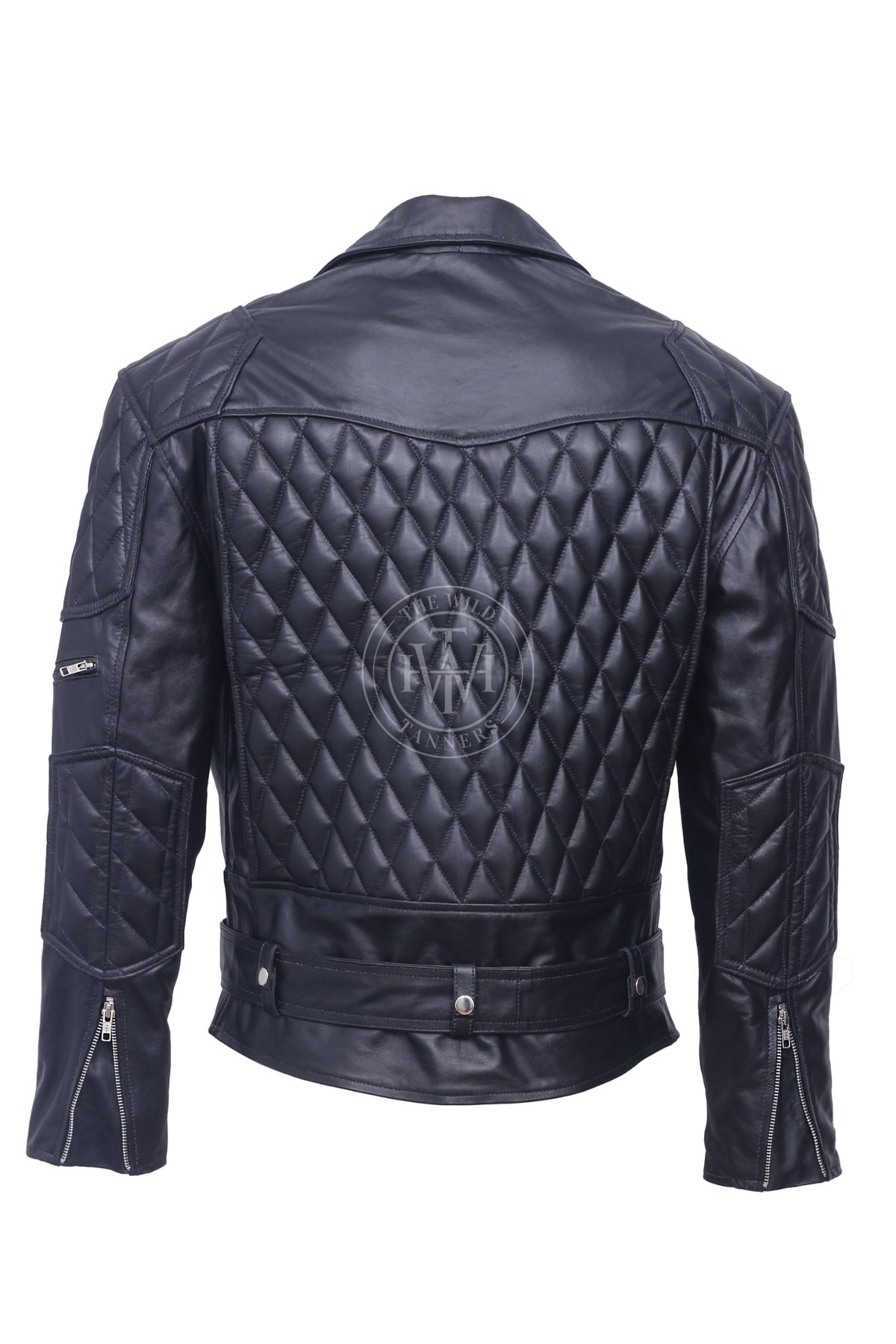 Premium Mens Leather Motorcycle Jacket, view 3