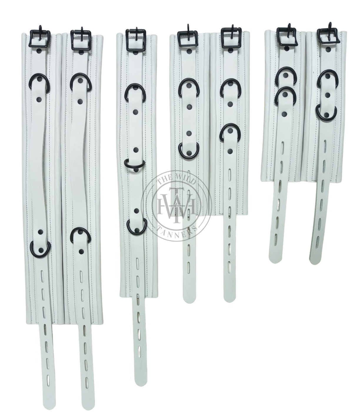 7 Pcs Set Leather Bondage Cuffs, view 3