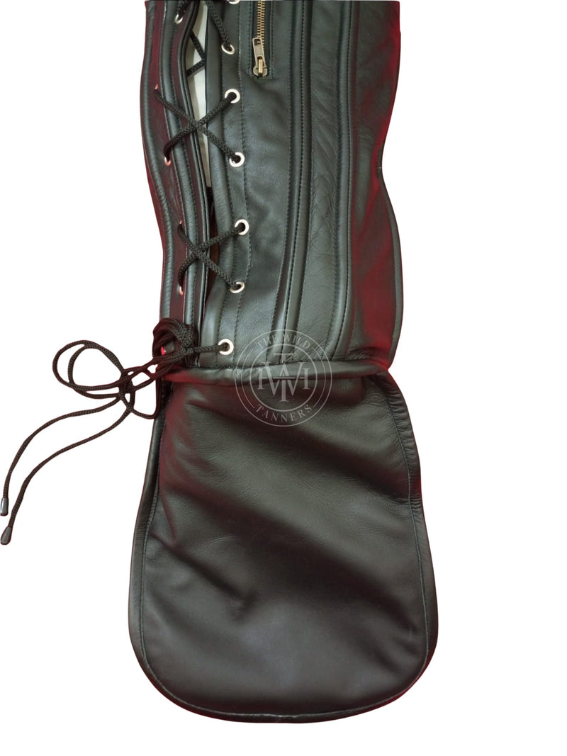 leather bodybag, leather sleepsack, leather sleep sack, leather bondage body bag, leather bondage sleep sack, self bondage sleep sack,