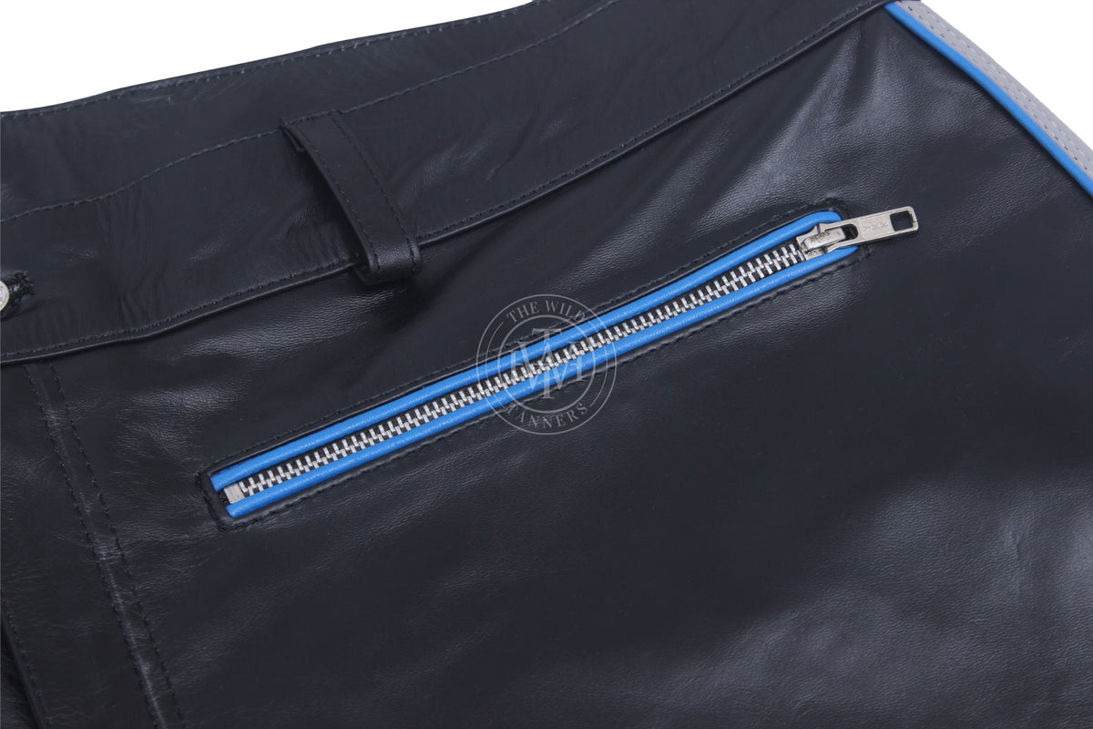 Fetish Leather Bondage Pants with D-rings, view 5