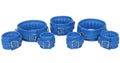 7 pcs blue leather bondage handcuffs set unisex, blue leather bondage cuffs, bondage cuffs set, unisex handcuffs set