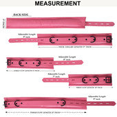 7 Pcs Pink Set Handmade Leather Bondage Handcuffs, view 11