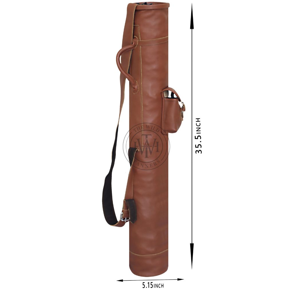 Premium Vintage Leather Golf Bag, view 3