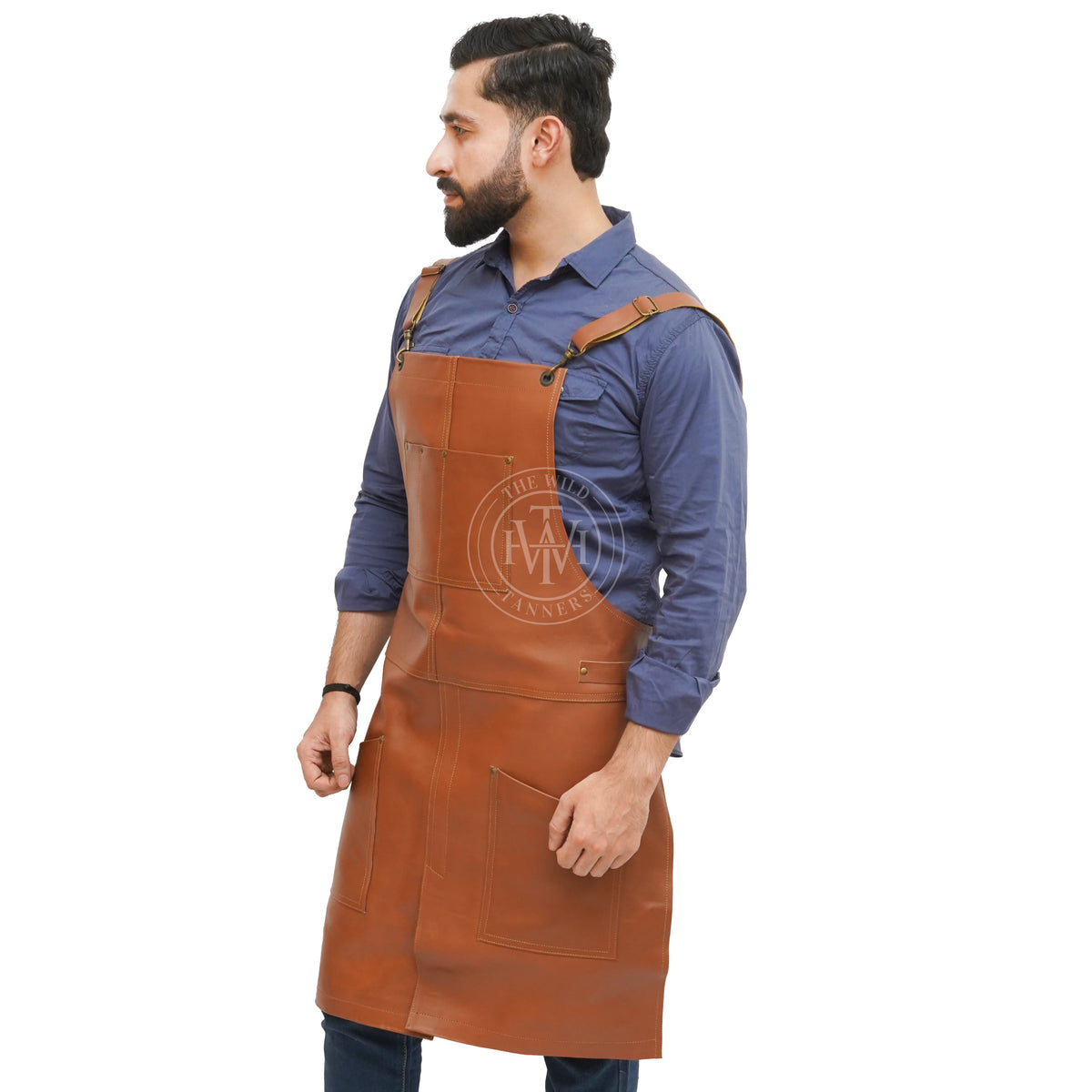 Multi Pocket Leather Apron With Pockets for Professionals, view 3