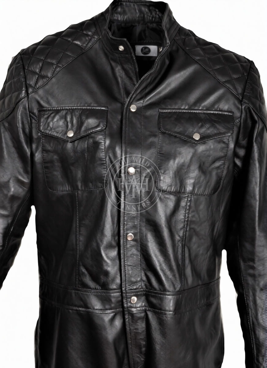 Genuine Leather Mens Jumpsuit, view 4