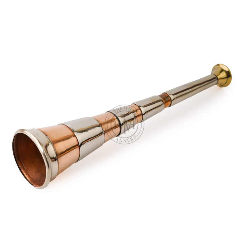 Copper 4 Band Fox Hunting Horn with Brass Mouthpiece The Wild Tanners