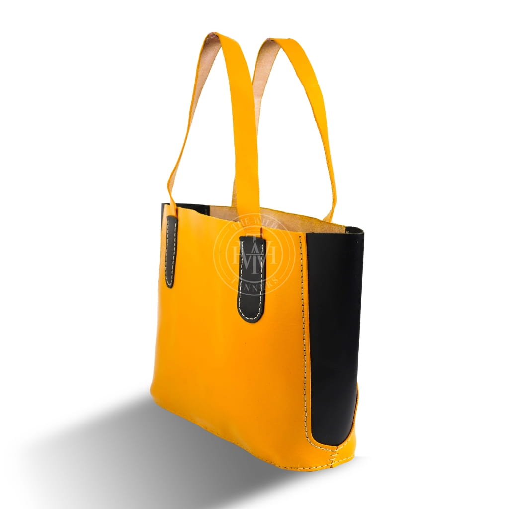 Classic Yellow Tote Bag Leather, view 4