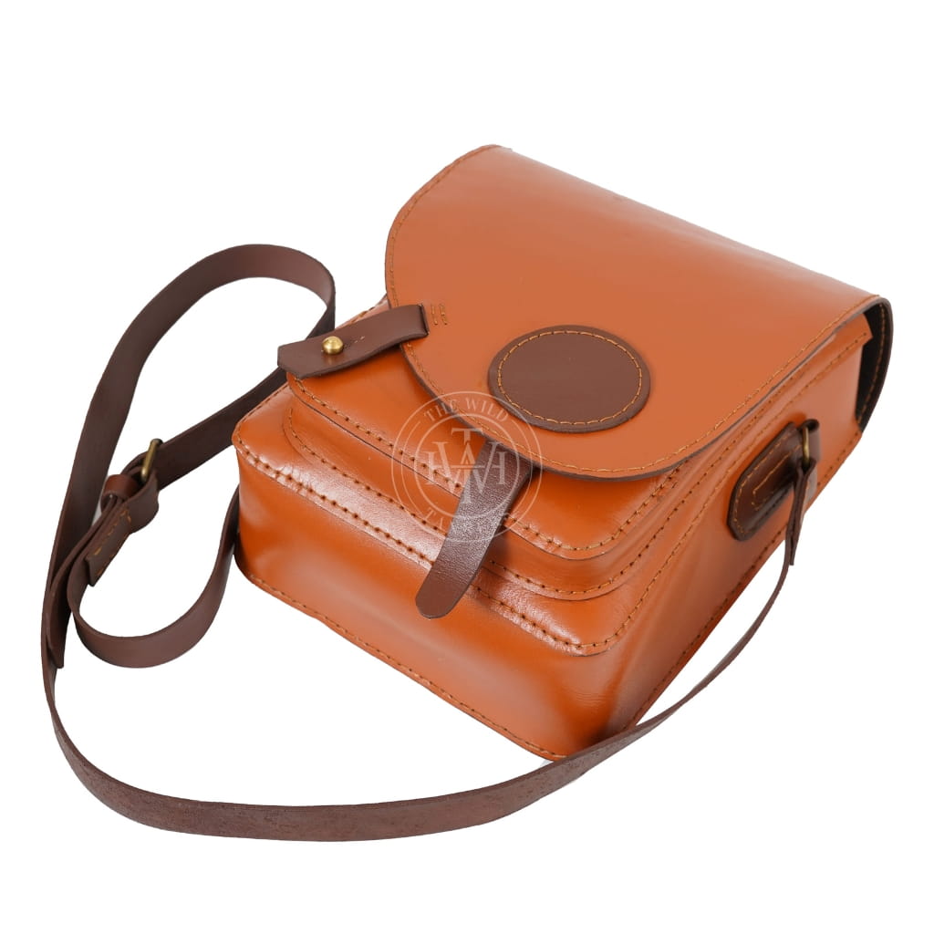 Brown Leather Crossbody Bag, view 3