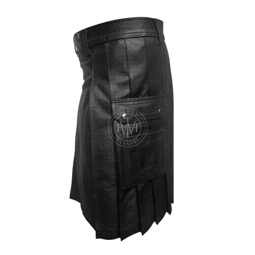 Stylish Leather Gladiator Kilt, view 5