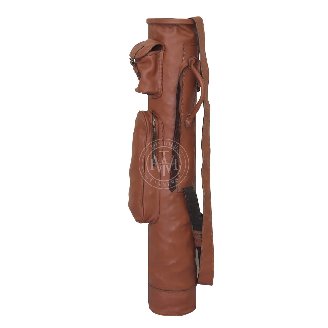 Leather Golf Bag with Multiple Pockets, view 3