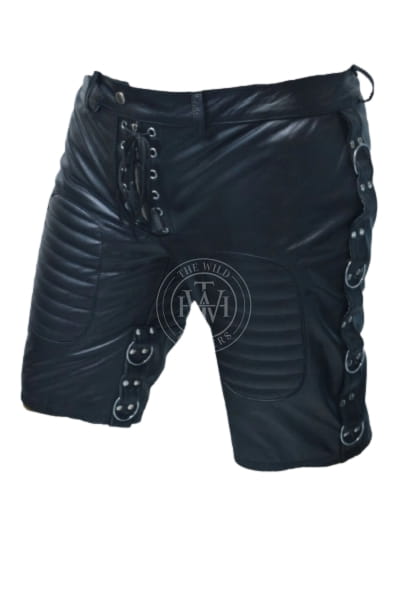 leather shorts, leather shorts bondage, leather shorts bdsm, leather gay shorts, gay leather shorts