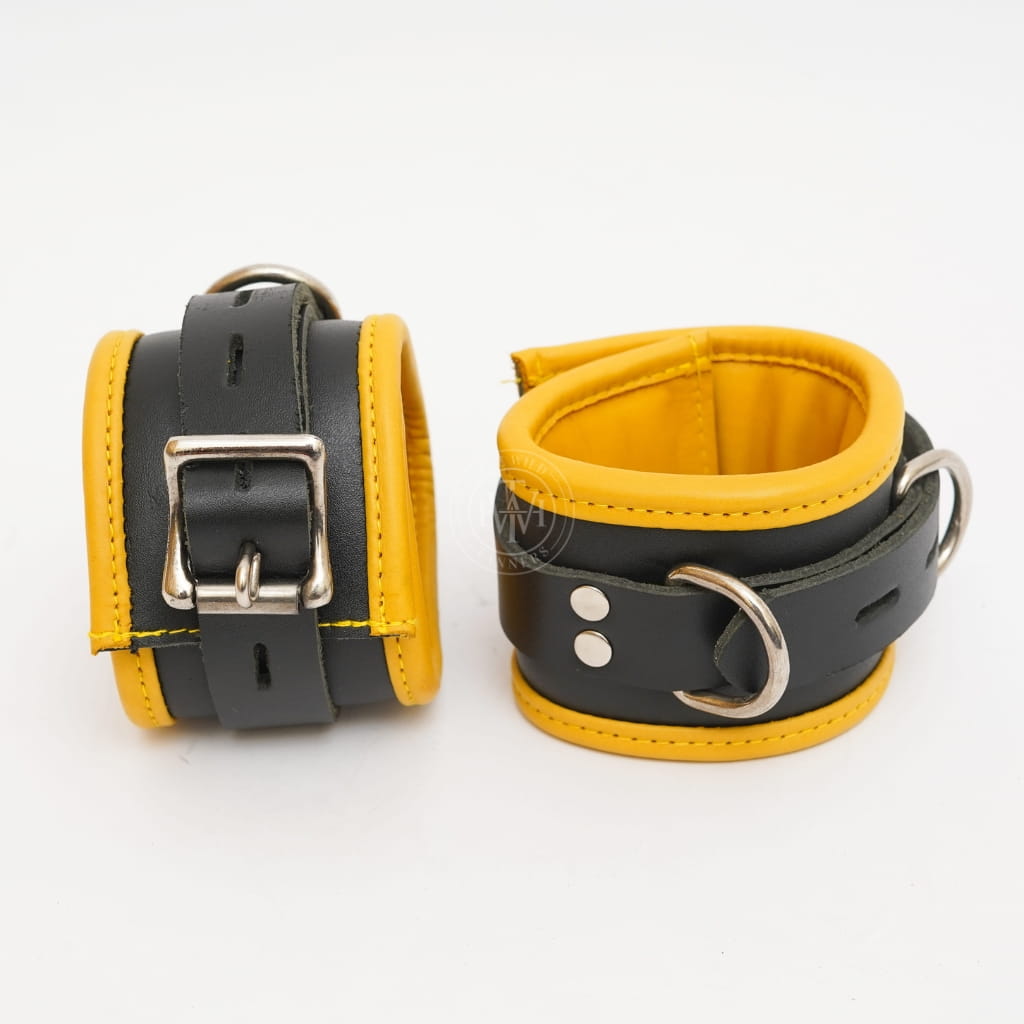 Unisex Leather Bondage Handcuffs, view 3