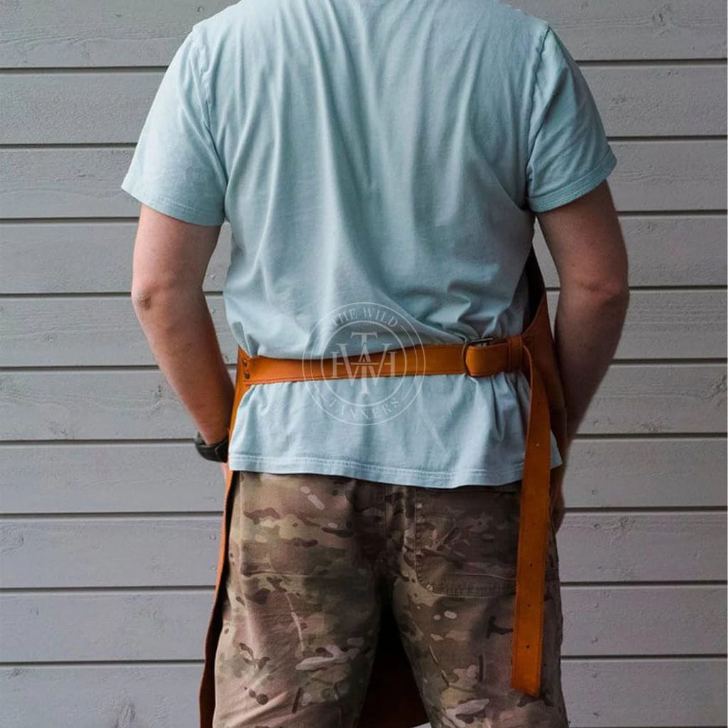 Genuine Tan Leather Work Aprons, view 4