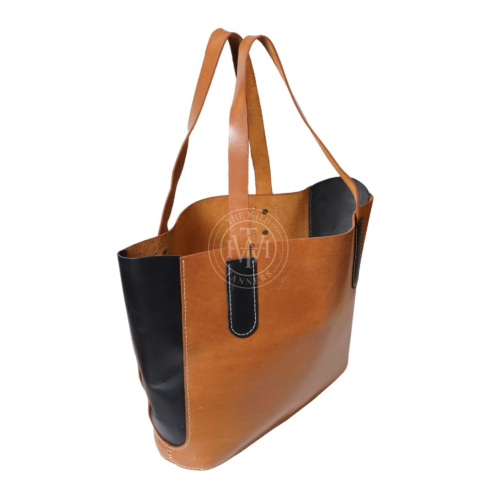Genuine Brown Leather Tote Bag, view 5