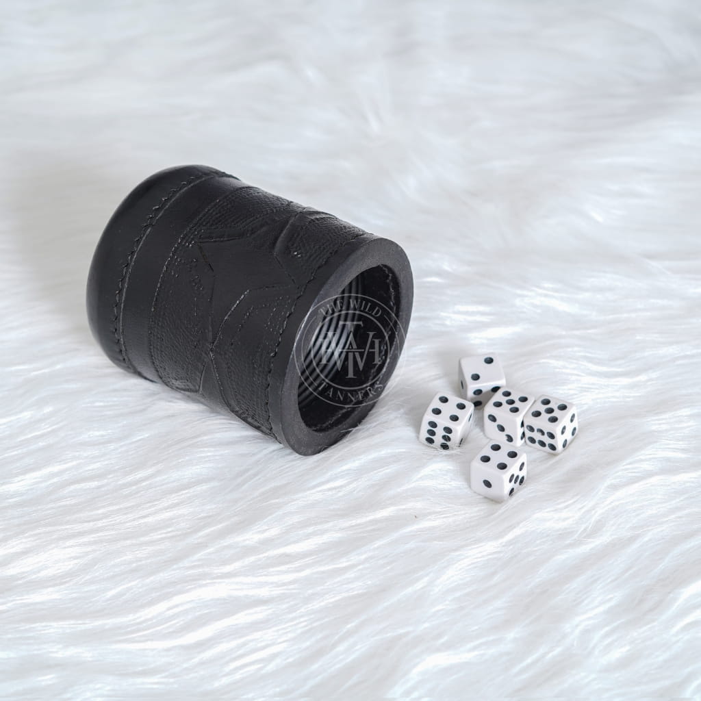 Genuine Jumbo Leather Dice Cup, view 3