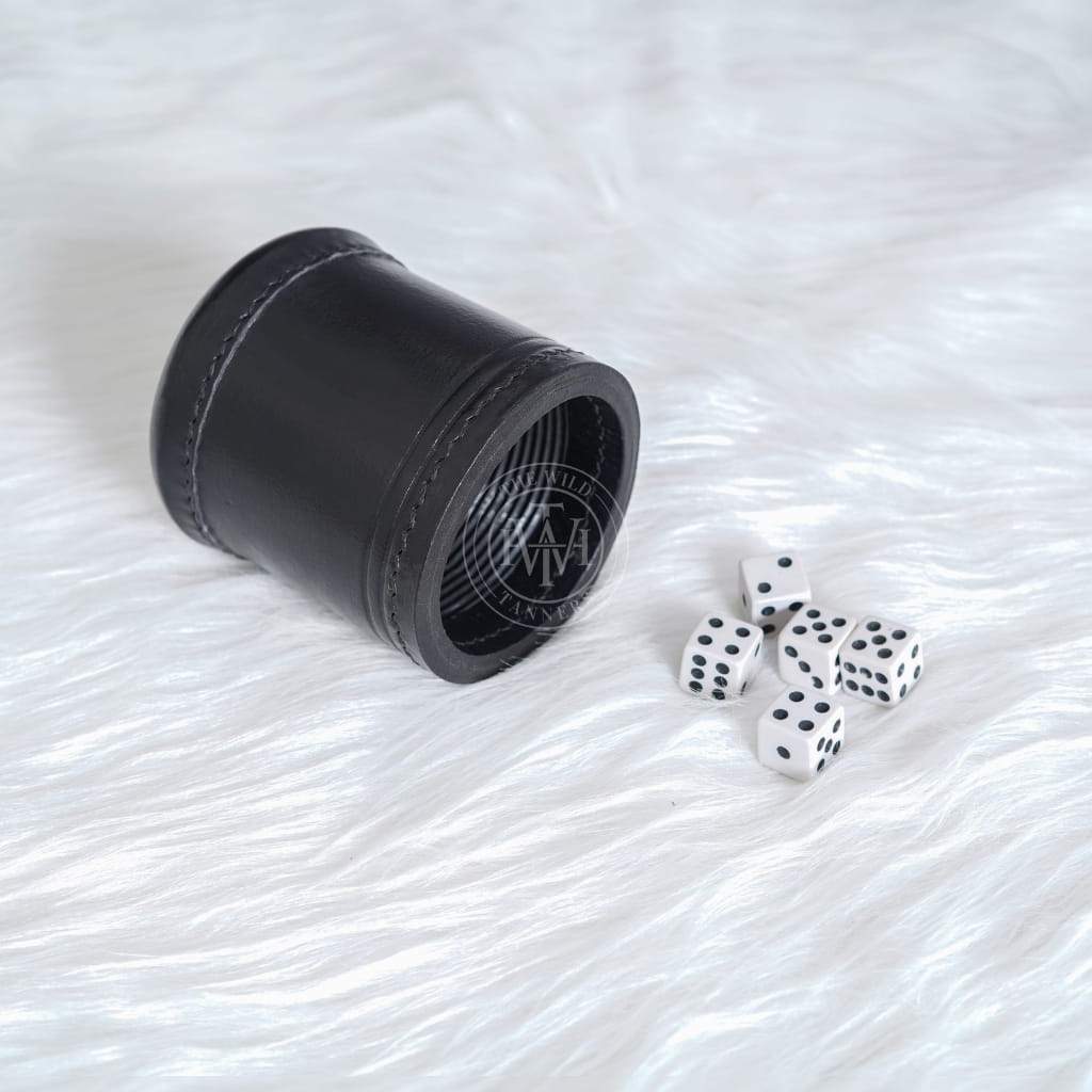 Classic Dice Cup Leather with Ribbed Interior, view 3