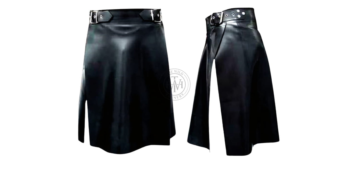 Steampunk Leather Kilt, view 3