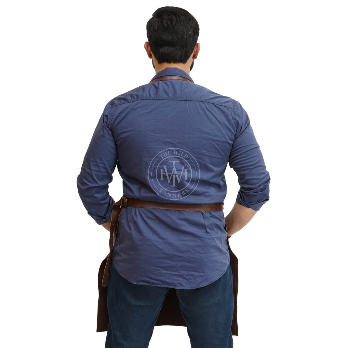 Stylish Leather Apron with Straps & Multiple Pockets, view 4