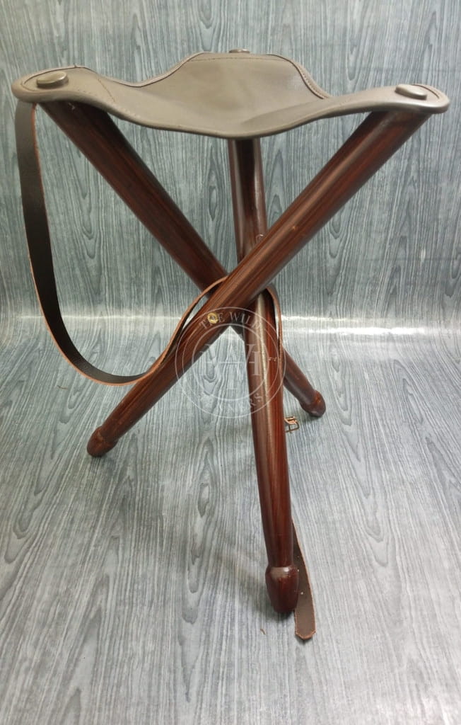 Handcrafted Leather Camp Stool, view 4