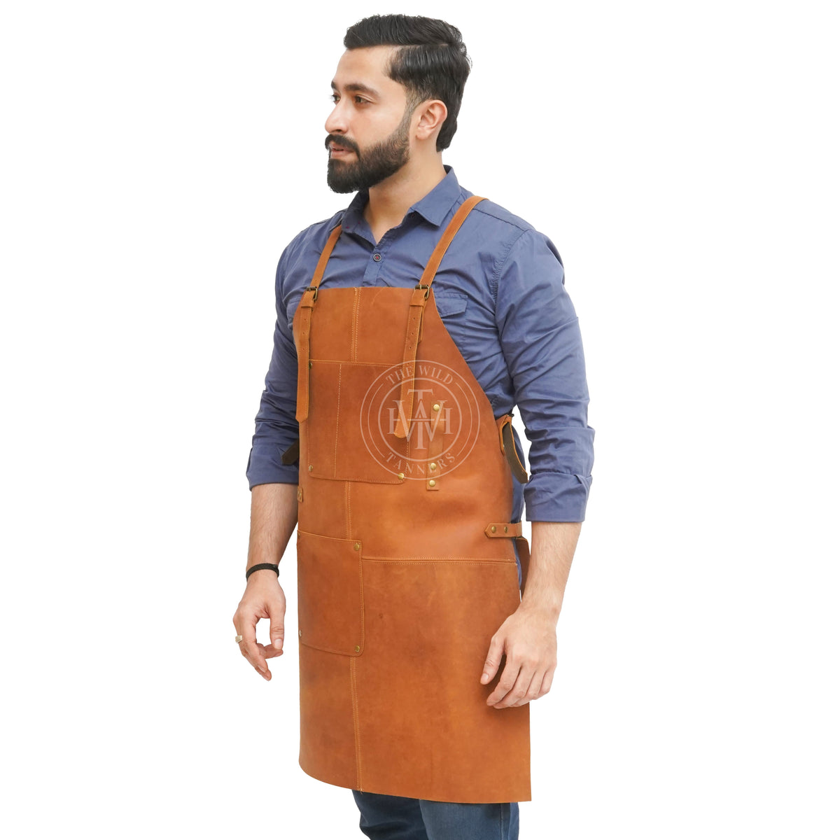 Leather Apron Men with Pockets, view 4