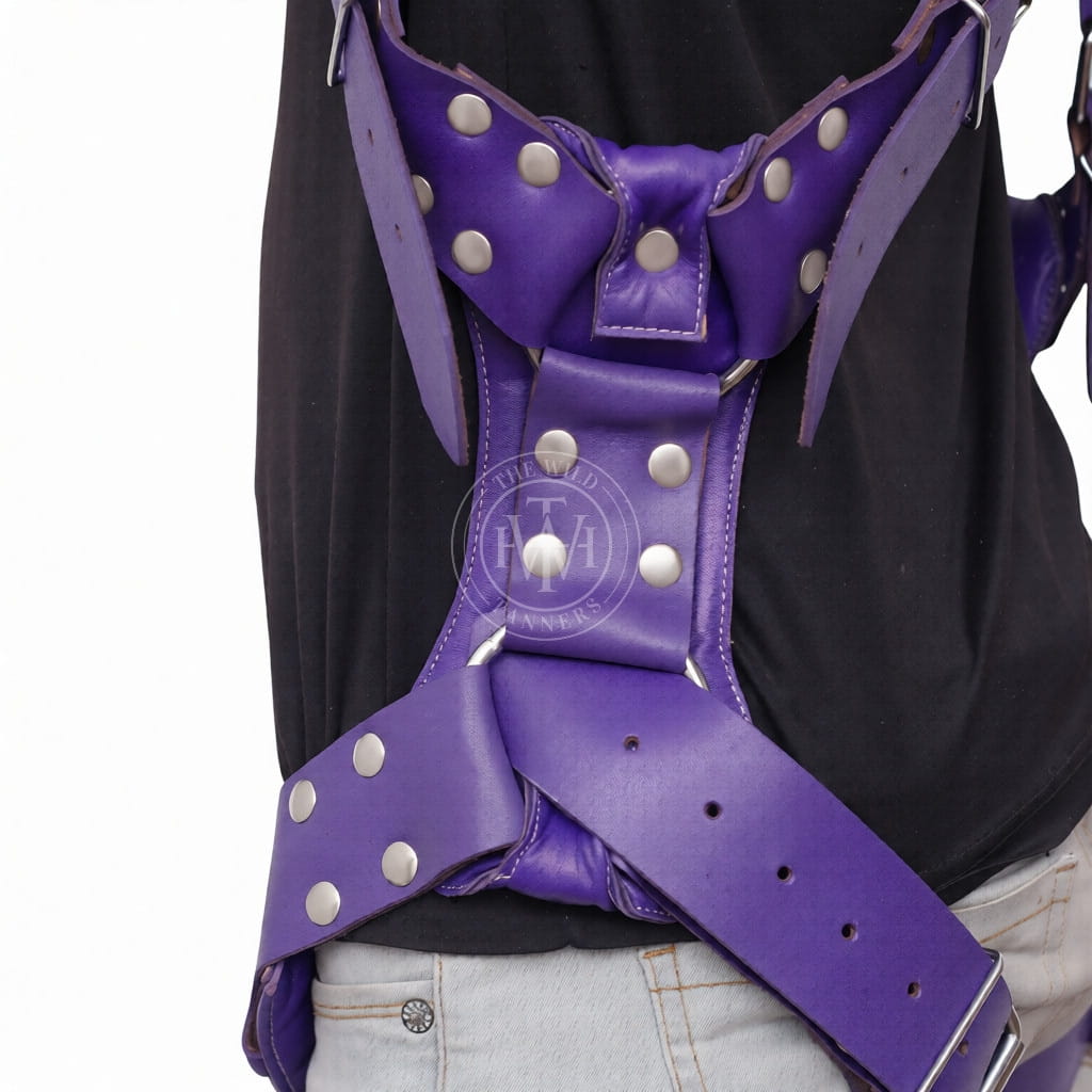 Genuine leather padded adult sex sling, view 4