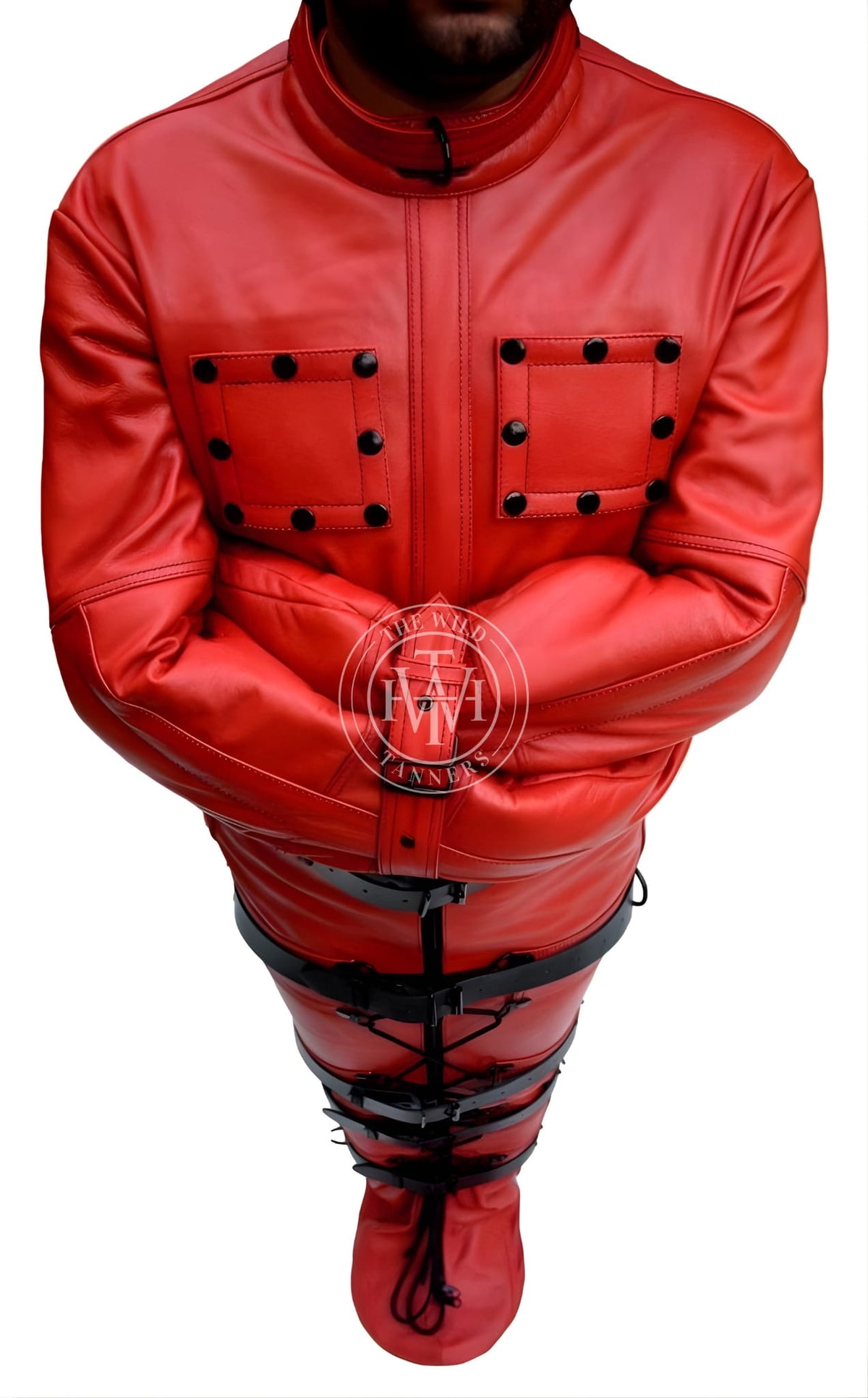 Bondage Leather Sleepsack with Heavy Duty Belts, view 3