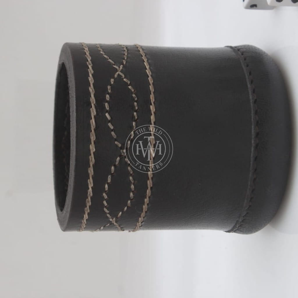 Leather Dice Cup - Black, view 3