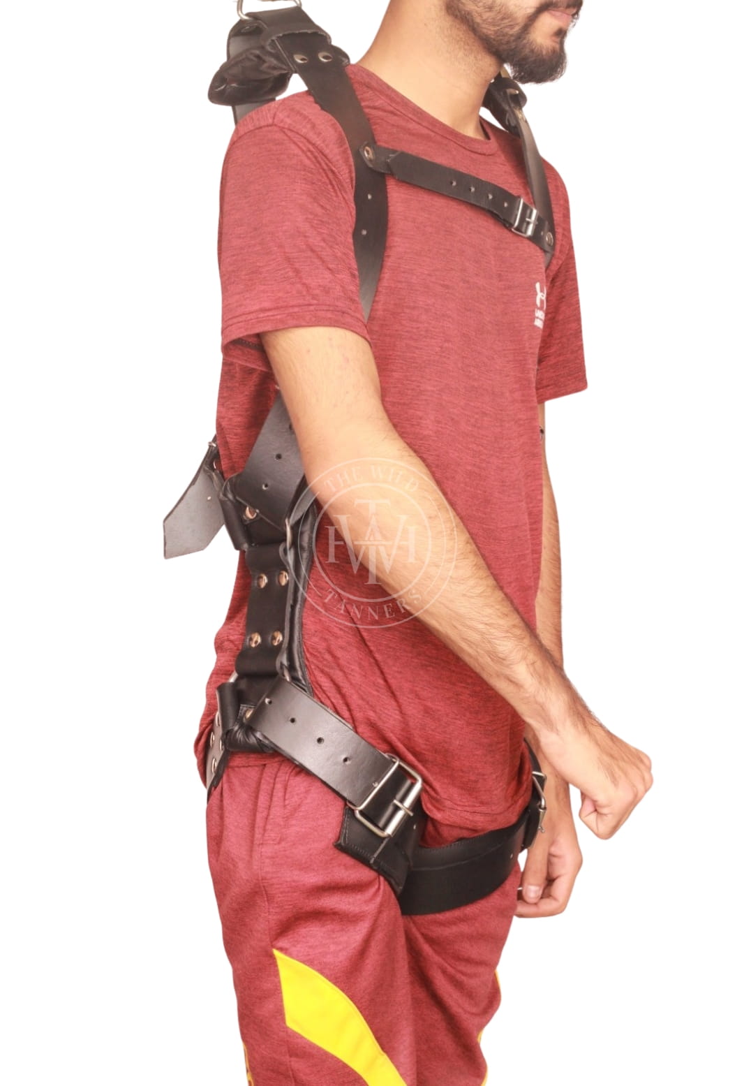 Leather suspension sex sling, BDSM swing, view 3