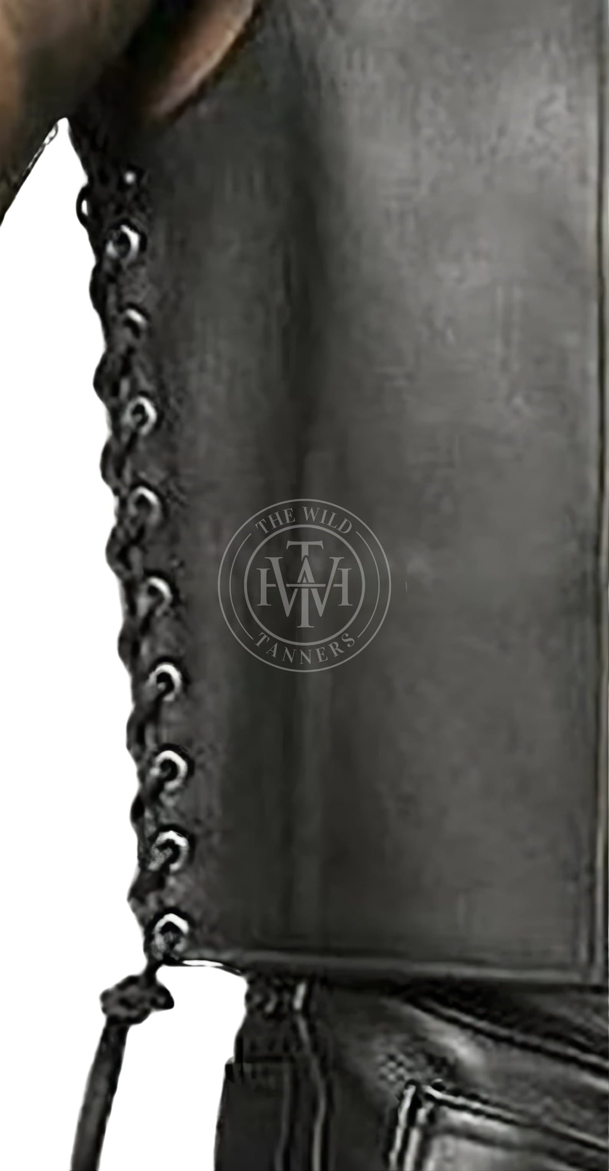 Classic Steampunk Leather Vest, view 2
