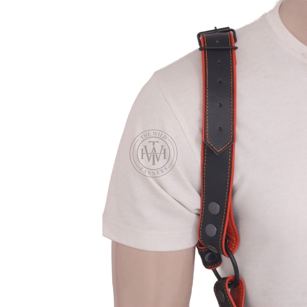 leather mens bondage harness with jockstrap