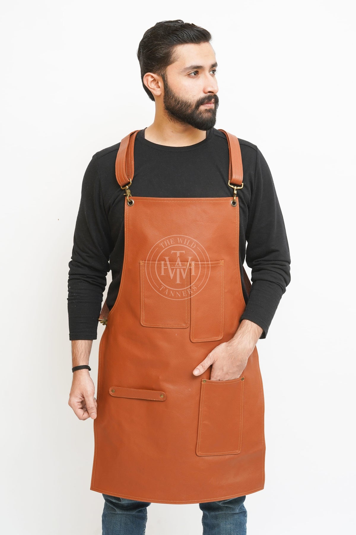 Genuine Leather Bartender Apron for Multi Purposes, view 4