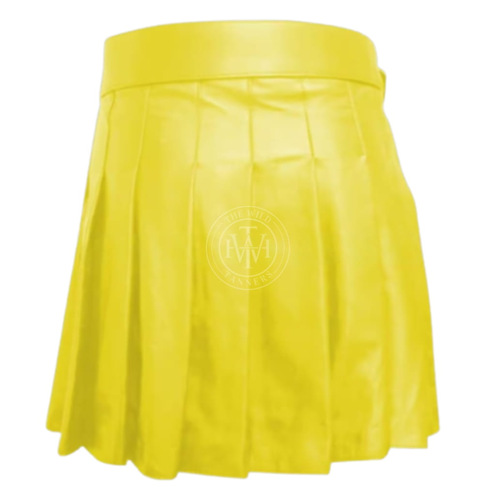 Yellow Leather Kilt, view 3