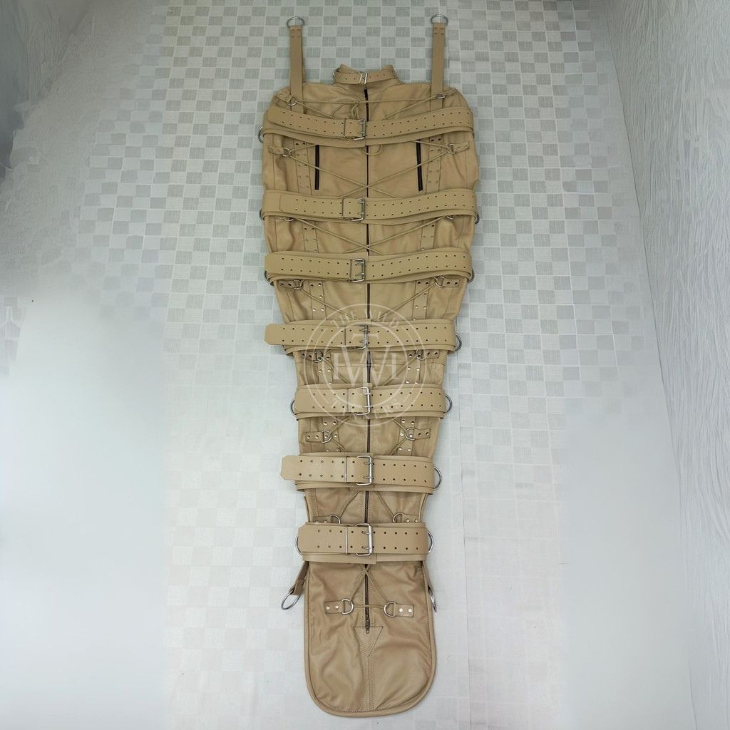 Genuine Leather Sleepsack Full Body Bag with Belts, view 4
