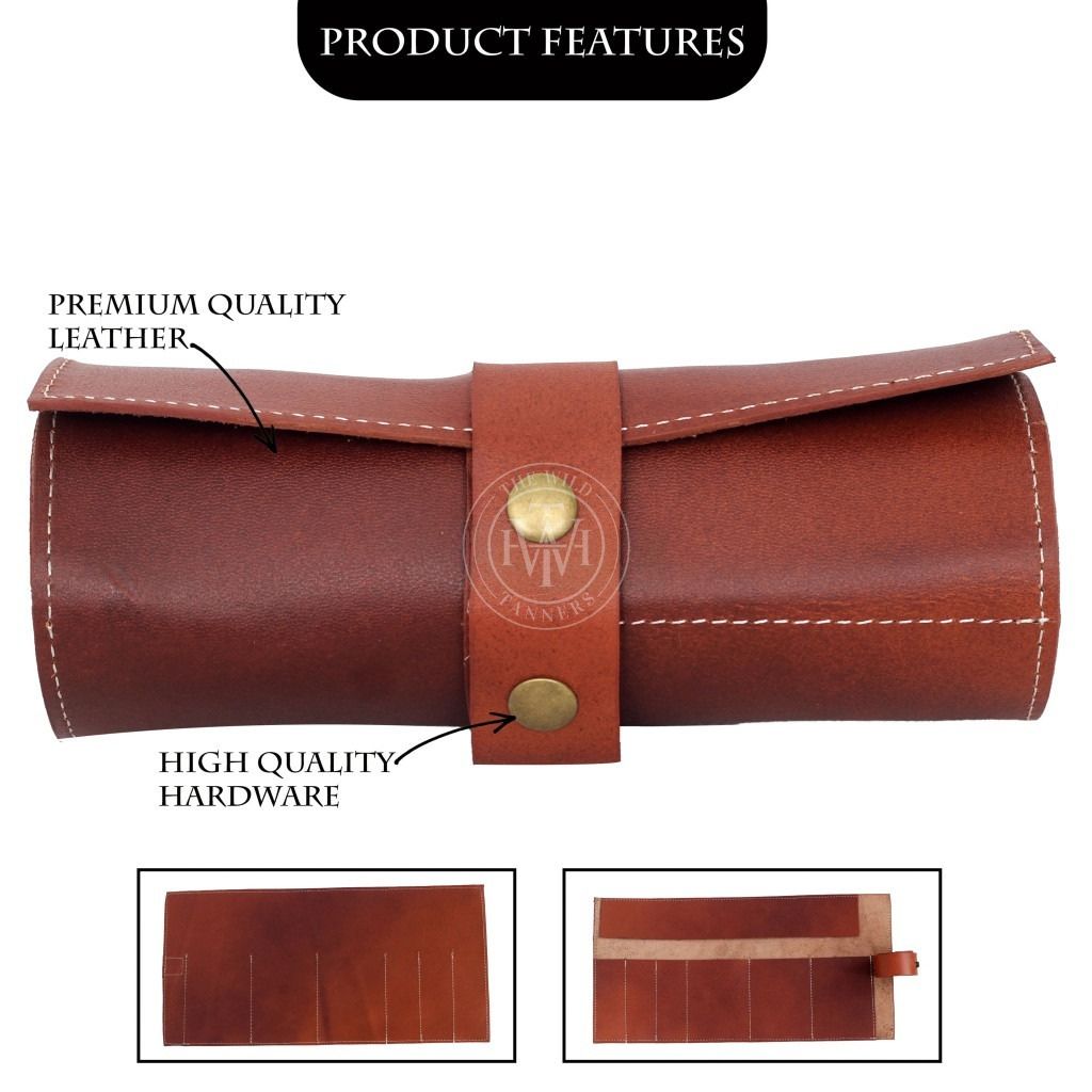Stylish Leather Watch Roll, view 4