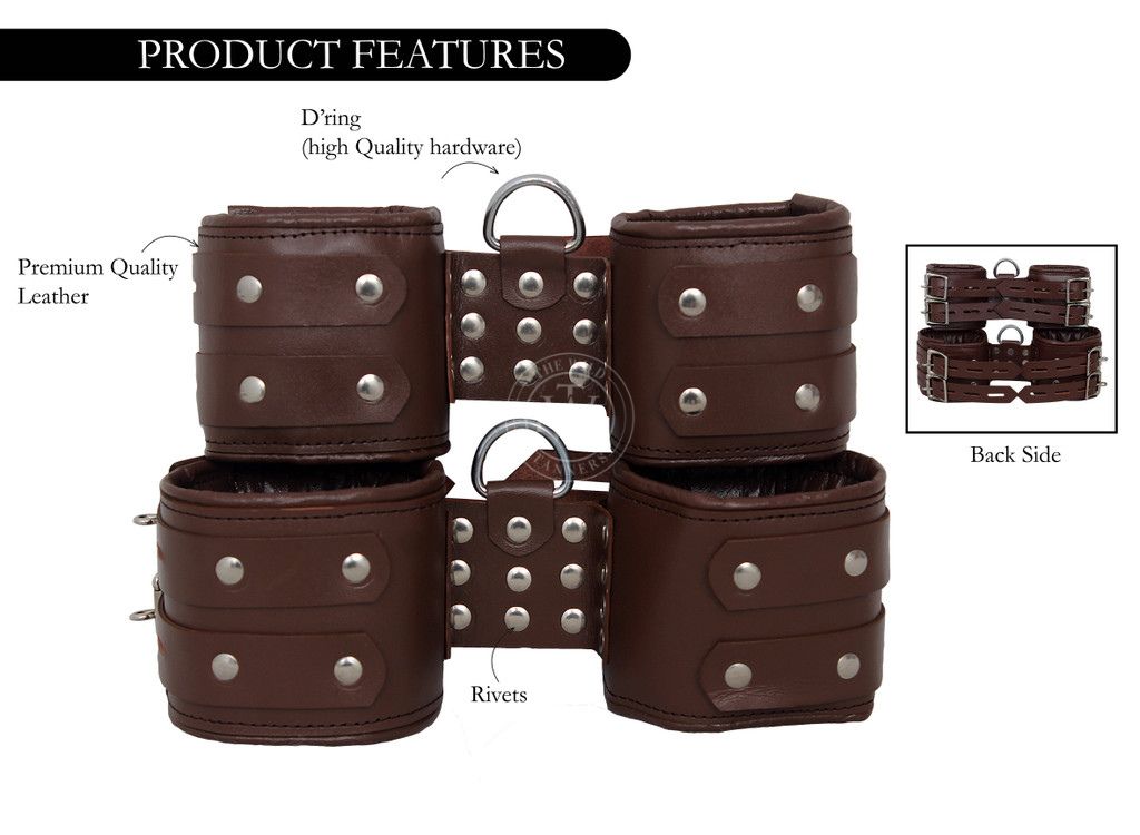 Brown Suspension Ankle And Wrist Cuffs, view 4