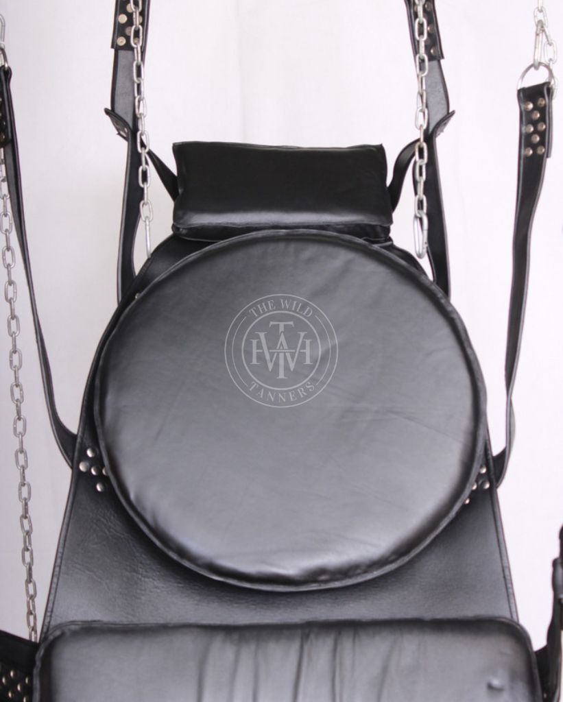 VIP leather bondage swing, view 3