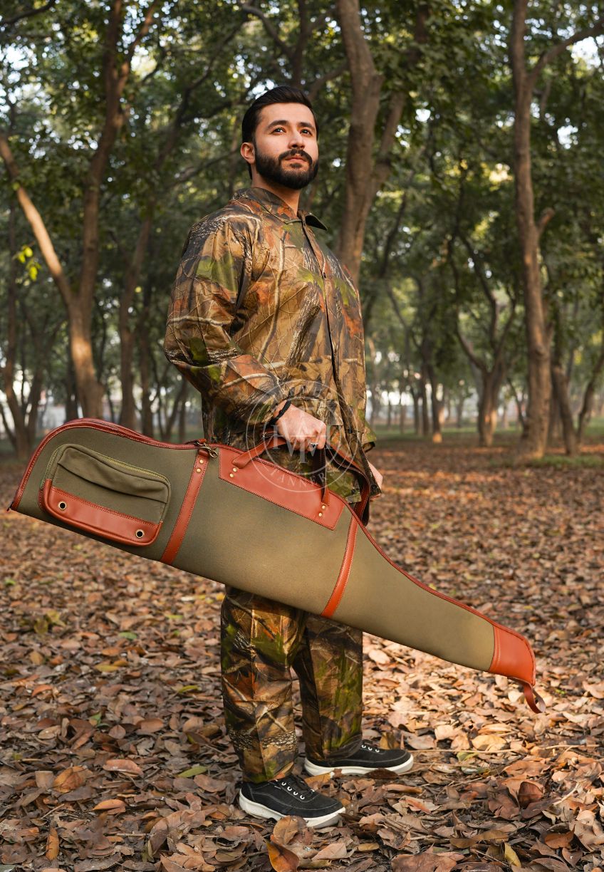canvas leather rifle case, canvas rifle case