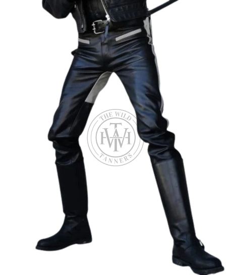 Genuine Leather Steampunk Pants, view 3