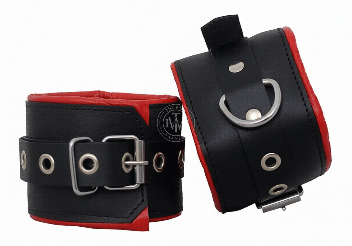 7 Pcs Genuine Leather Bondage Handcuffs, view 4