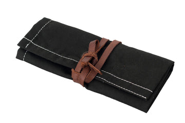 Canvas Watch Roll with Leather Straps