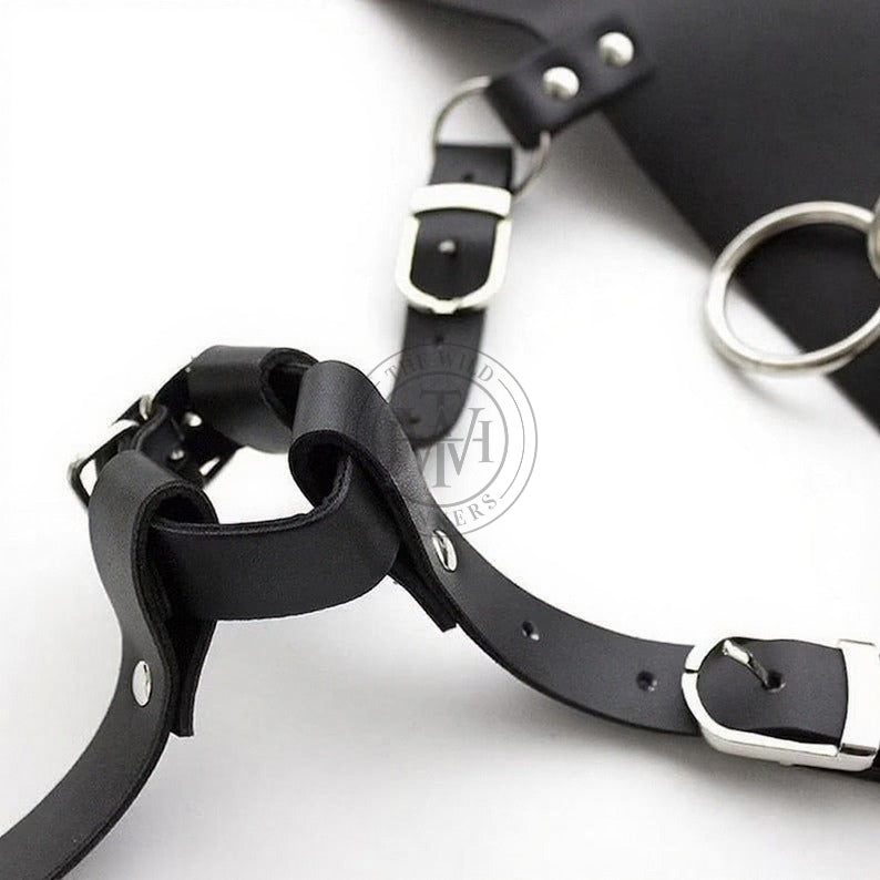 leather forceful orgasm belt, leather orgasm belt, leather belt, forced orgasm belt