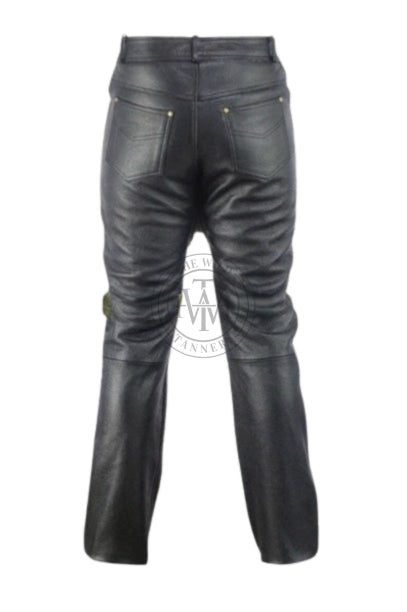 Mens Leather Motorcycle Pants, view 3