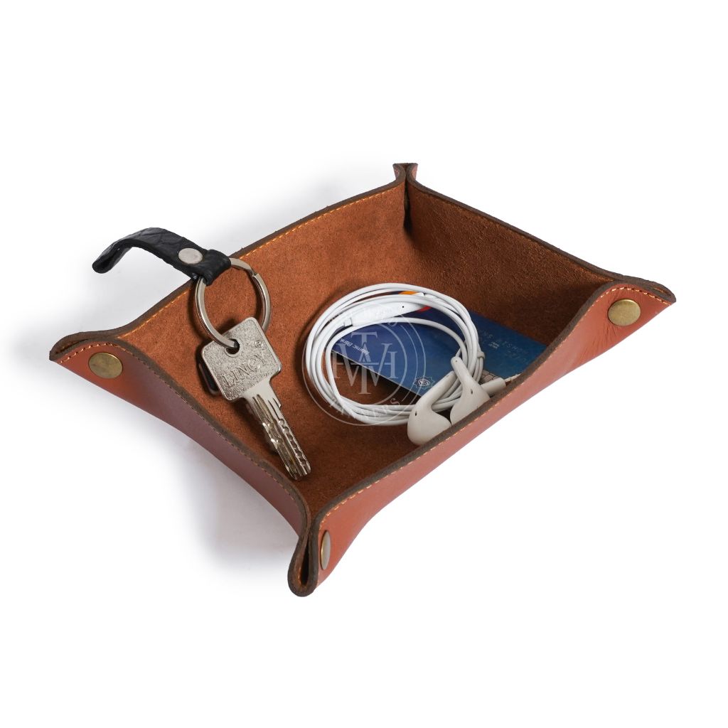 Premium Leather Valet Tray for Daily Essentials, view 3