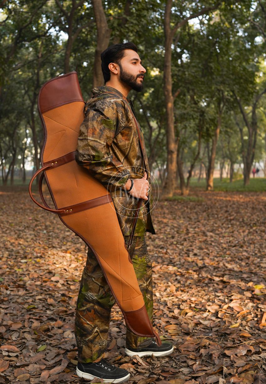 Genuine Leather Waxed Canvas Rifle Case, view 3